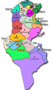 Pour dcouvrir le gouvernorat de Kebili, cliquez sur sa zone ractive.